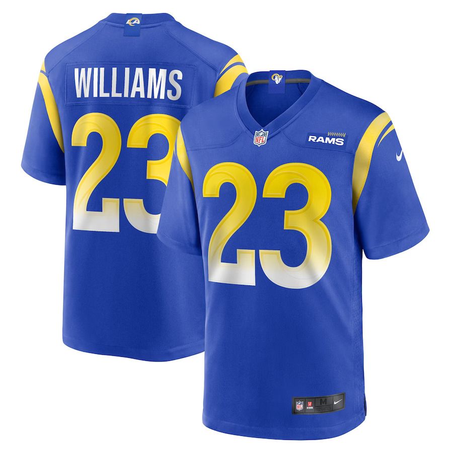 Men Los Angeles Rams 23 Kyren Williams Nike Royal Game Player NFL Jersey